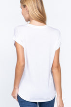 Load image into Gallery viewer, Dolman Slv V-neck Rayon Jersey Top
