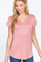 Load image into Gallery viewer, Dolman Slv V-neck Rayon Jersey Top
