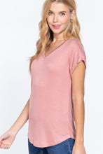 Load image into Gallery viewer, Dolman Slv V-neck Rayon Jersey Top
