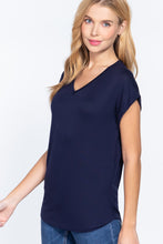 Load image into Gallery viewer, Dolman Slv V-neck Rayon Jersey Top
