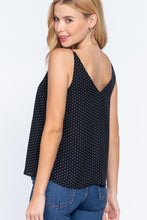 Load image into Gallery viewer, V-neck Cami Dot Printed Woven Top
