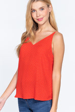 Load image into Gallery viewer, V-neck Cami Dot Printed Woven Top
