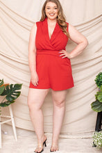 Load image into Gallery viewer, Collared Neck Plus Size Romper
