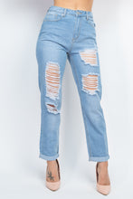 Load image into Gallery viewer, Distressed Boyfriend Jeans
