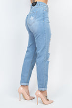 Load image into Gallery viewer, Distressed Boyfriend Jeans
