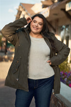 Load image into Gallery viewer, Plus Size Vegan Fur Double-sided Cotton Twill Parka &amp; Puffer Jacket
