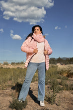 Load image into Gallery viewer, Plus Parallel Quilt Faux Fur Hood Belted Padded Long Puffer Jacket
